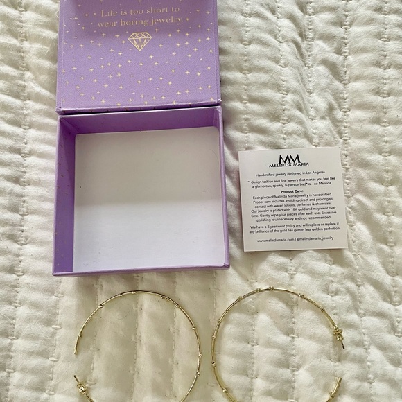 Melinda Maria 4 inch Big Ass Hoops, Brand New - Picture 2 of 3